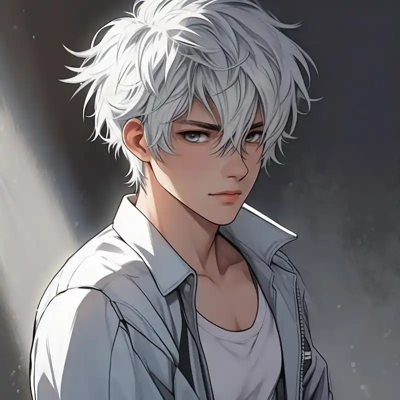 90白发动漫男生头像集96