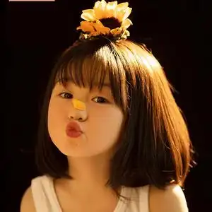 儿童假发女孩可爱时尚短发波波头自然日常模特写真拍照造型全头套