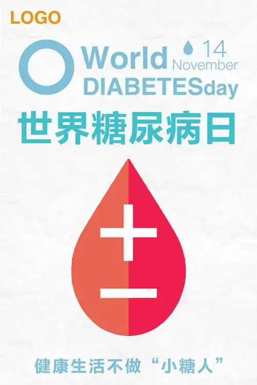 世界糖尿病日健康宣传海报
