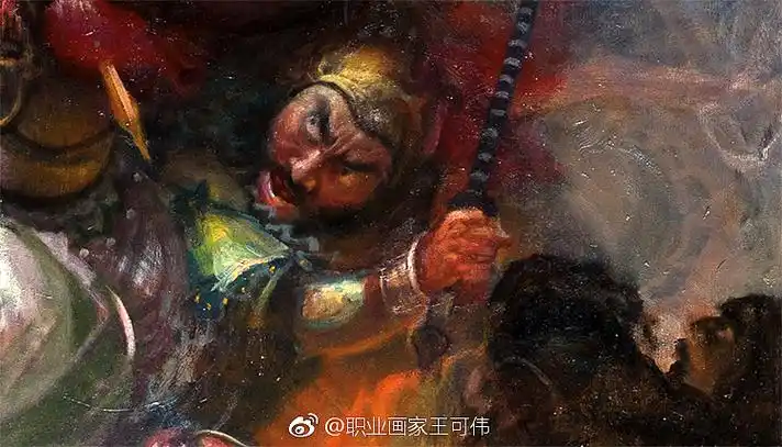 油画作品《大闹天宫》