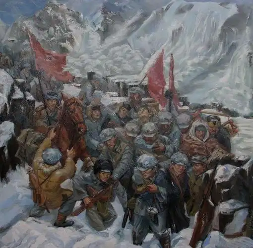 肖发学的图片:红军爬雪山 - 甘肃基础教育资源公共服务平台