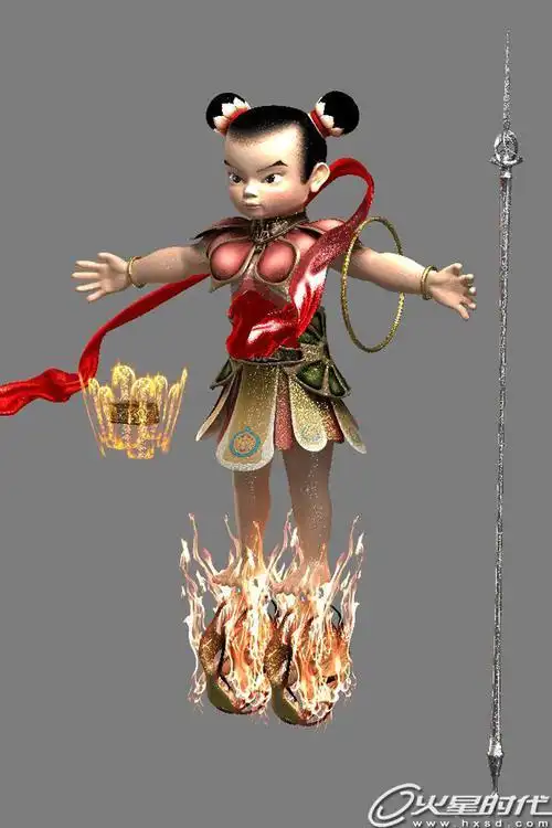 折纸哪吒三太子风火轮