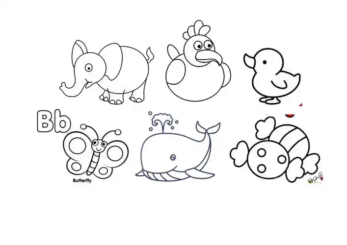 宝宝绘画涂色卡