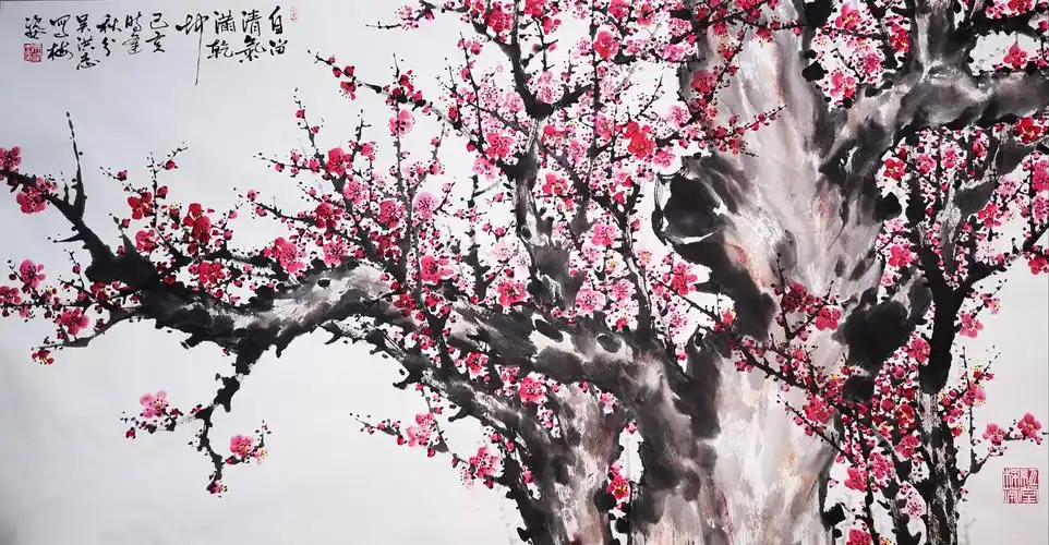 画梅名家吴洪志《梅花》作品欣赏__凤凰网