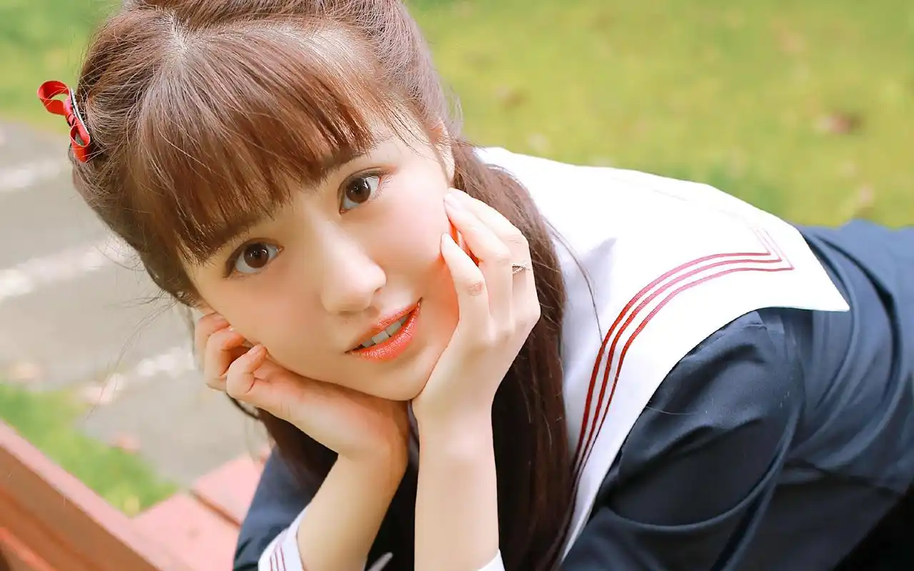 可爱甜美校园少女唯美高清壁纸高清大图预览1920x1200_美女壁纸下载