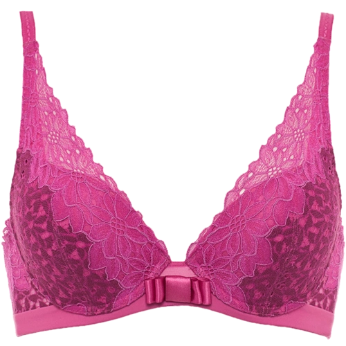 曼妮芬聚拢深v文胸性感莫代尔蕾丝胸罩薄款透气内衣 新老版见详情