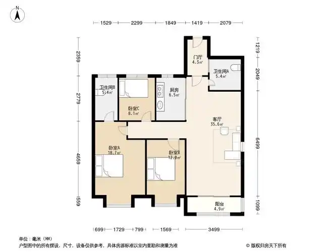 世茂君望墅户型图