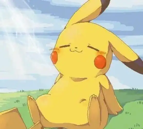萌系皮卡丘主题·头像·背景图"每天演好一个情绪稳定的年轻人"
