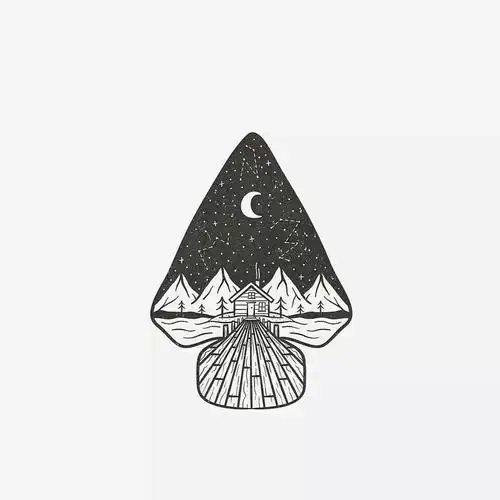 黑白插画简约壁纸