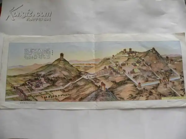 唐乾陵建筑分布示意图(图版二十)横8开