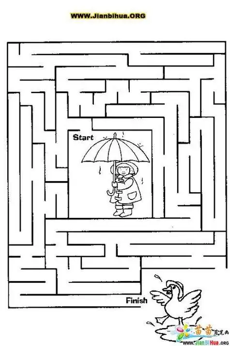 小动物简笔画的迷宫