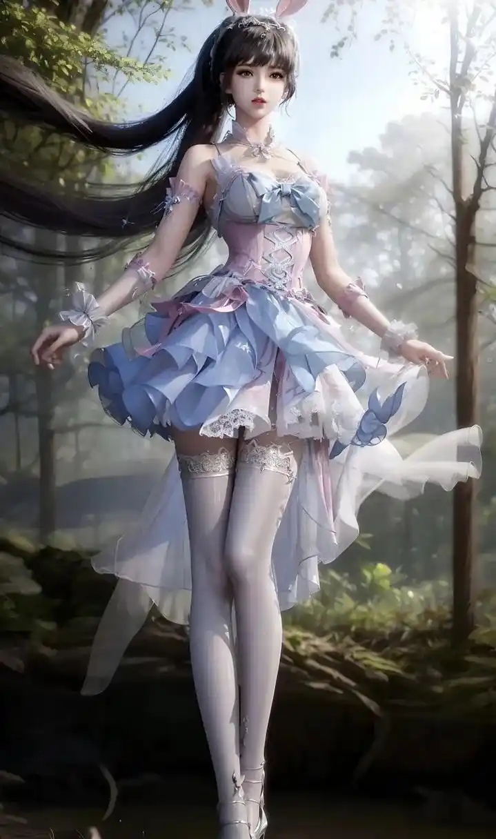 美图欣赏#小舞～森林深处柔骨兔