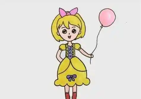 卡通彩色小女孩简笔画图片大全 可爱呆萌小女孩简笔画怎么画