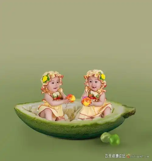 2015年最新3d免抠图儿童模板水果娃娃系列