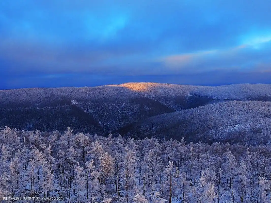 东北大兴安岭林区冬季