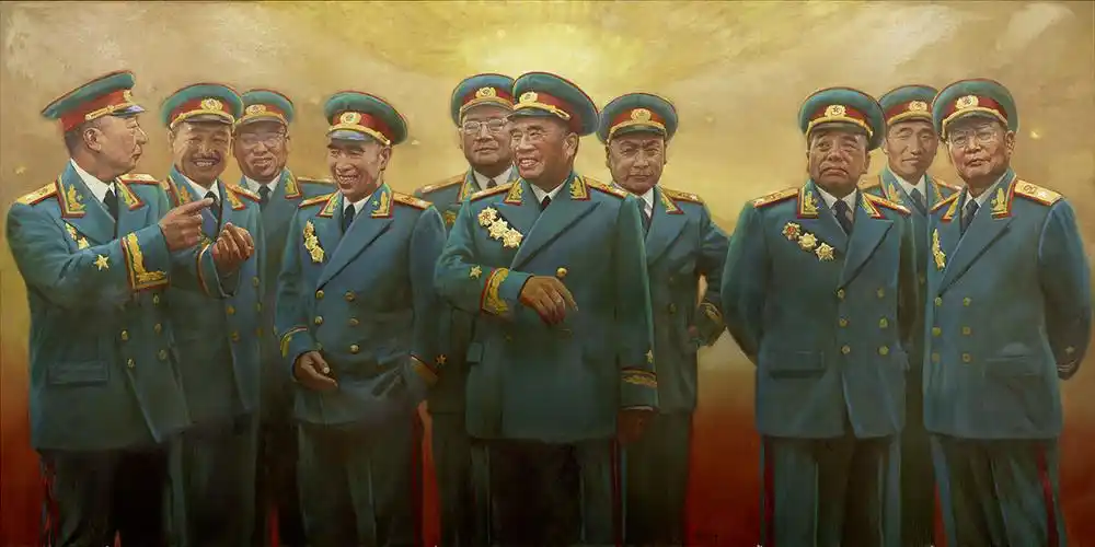 李明峰 十大元帅-150x300超高清书画图片预览三典轩网络数字书画博物