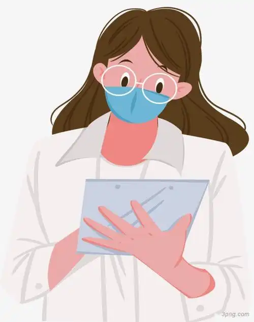 记录的卡通女医生png素材透明免抠图片-卡通手绘