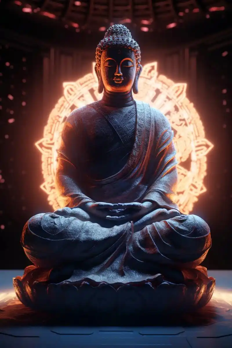 佛像,佛光普照,佛缘,2023试试这个壁纸! #ai绘画 # - 抖音