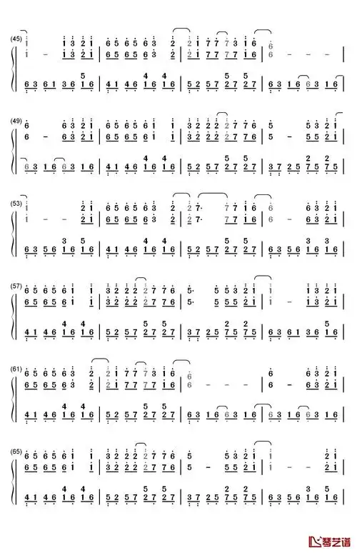 赢在江湖钢琴简谱-数字双手-姜鹏3