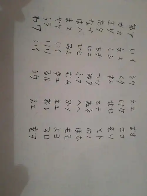 古西33班级五十音图手写体~ - 学员活动 - 早道日语网校 - powered by