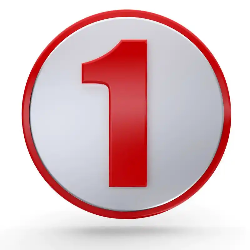 3d 红色数字 1