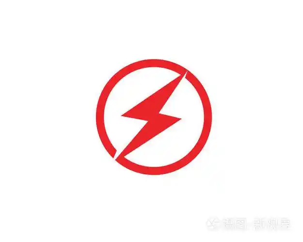 闪光雷电模板矢量图标插图