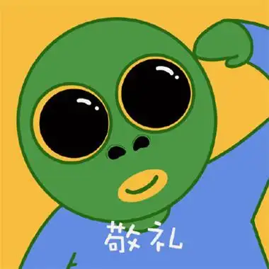 抖音上很火的搞怪绿头鱼卡通头像