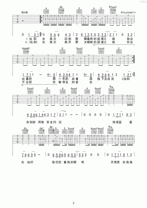 吉他谱网站建设美丽的简单介绍