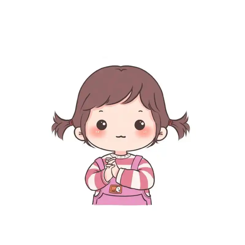 可爱卡通q版人物 天生可爱,古灵精怪😝 记得给生活比个耶✌️