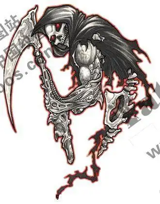 镰刀死神纹身手稿