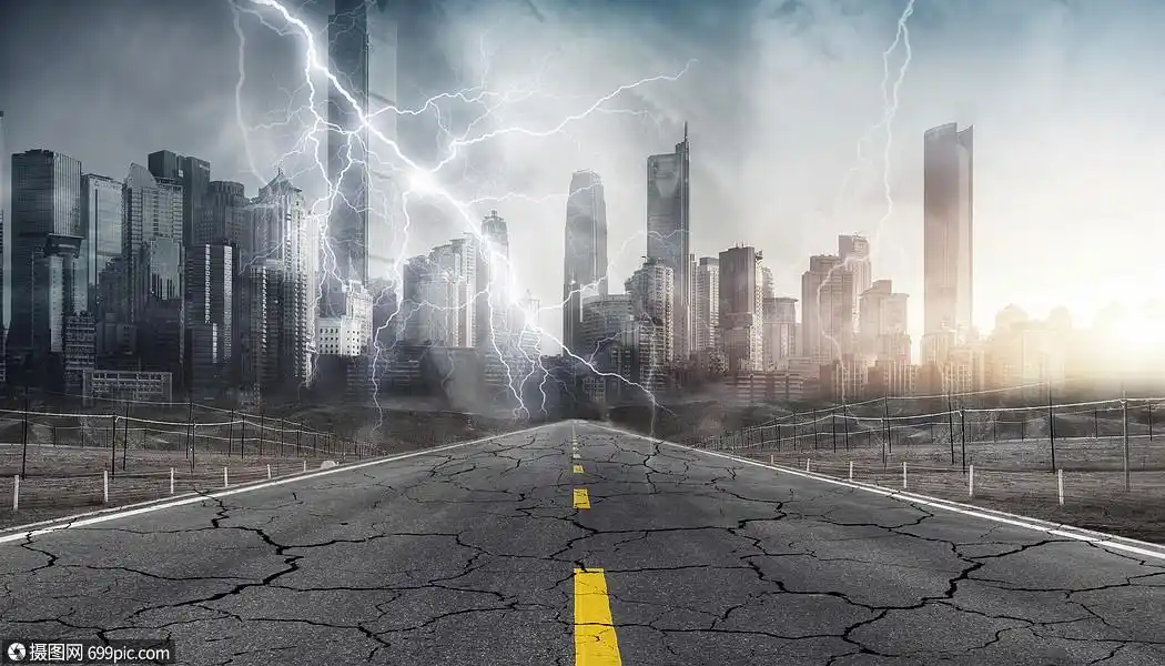 创意背景 抽象创意 公路 地震.psd