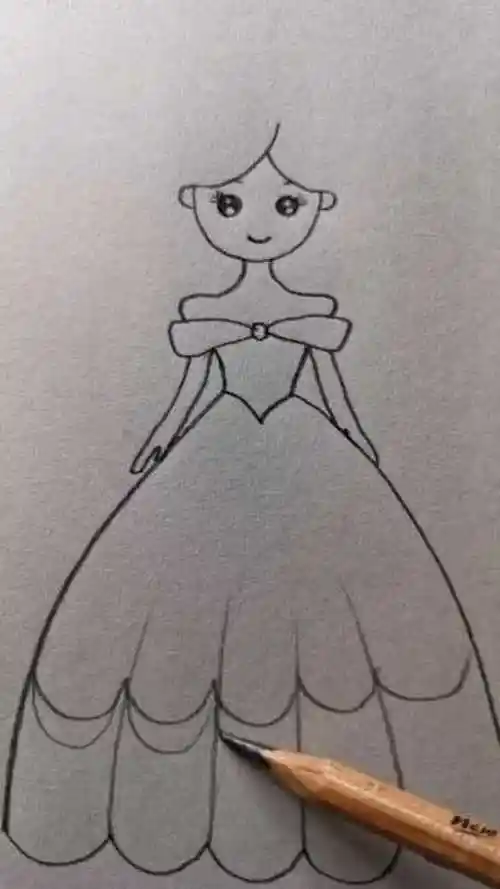 教你三两笔画个小公主,可爱又好看,小朋友最喜欢了