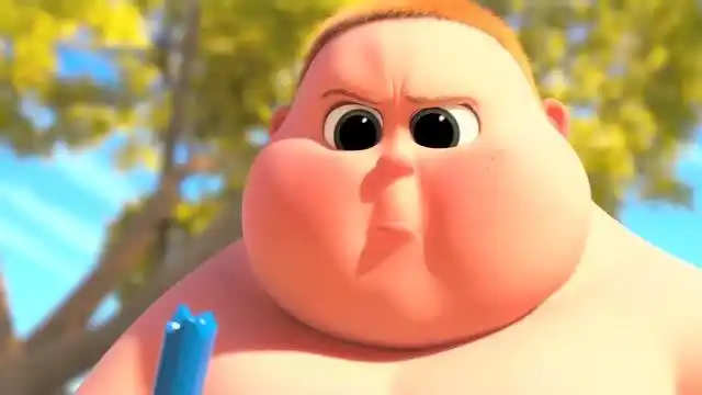 宝贝老板:小胖子宝宝生气了!变身浓眉小胖