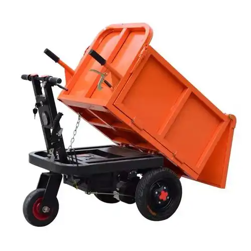 电动车手推车搬运车工地拉砖车翻斗车三轮拉灰车灰斗车工程小型