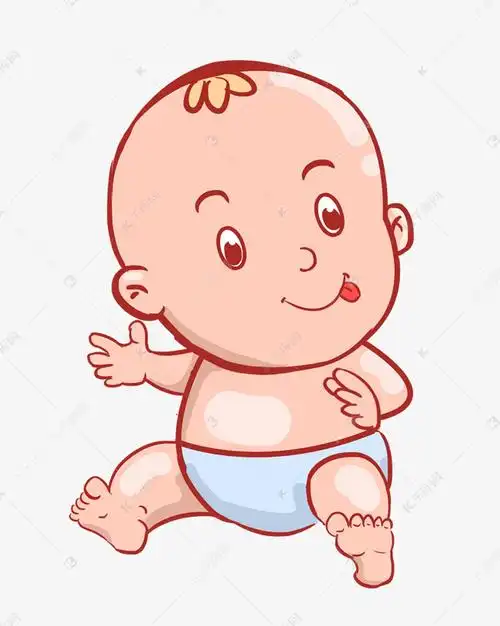 开心的婴儿装饰插画