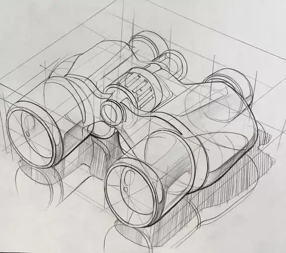 「远川绘-手绘素材第338天」组合形体的铅笔线稿表现