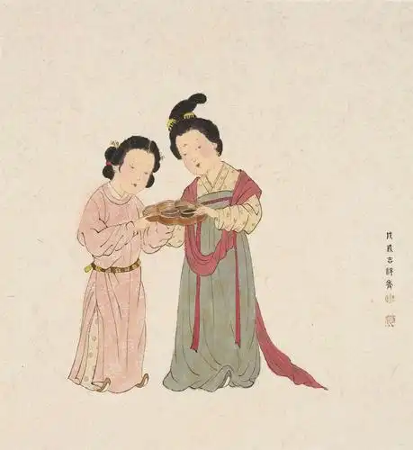 谢羽作品《心画——唐·仕女》