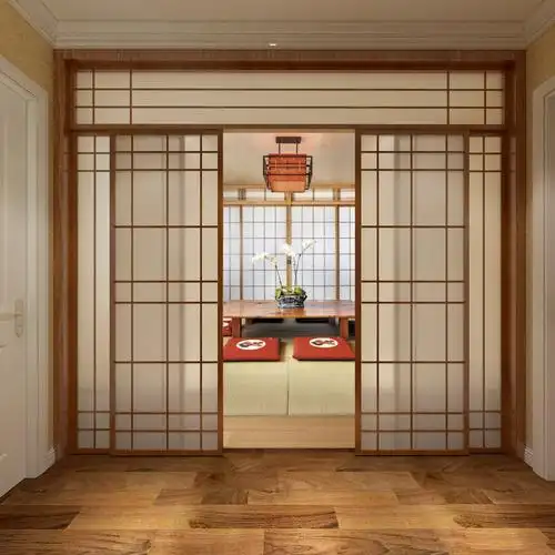 定制日式推拉门隔断榻榻米格子门窗室障实木移门和室门