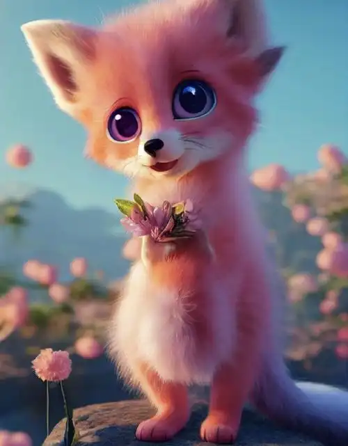 萌宠壁纸呆萌呆萌的可爱小狐狸来了