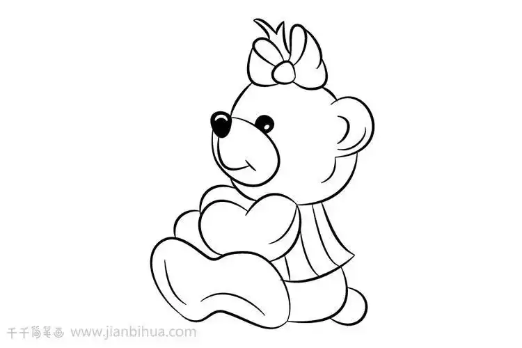 可爱小熊简笔画又简单又可爱