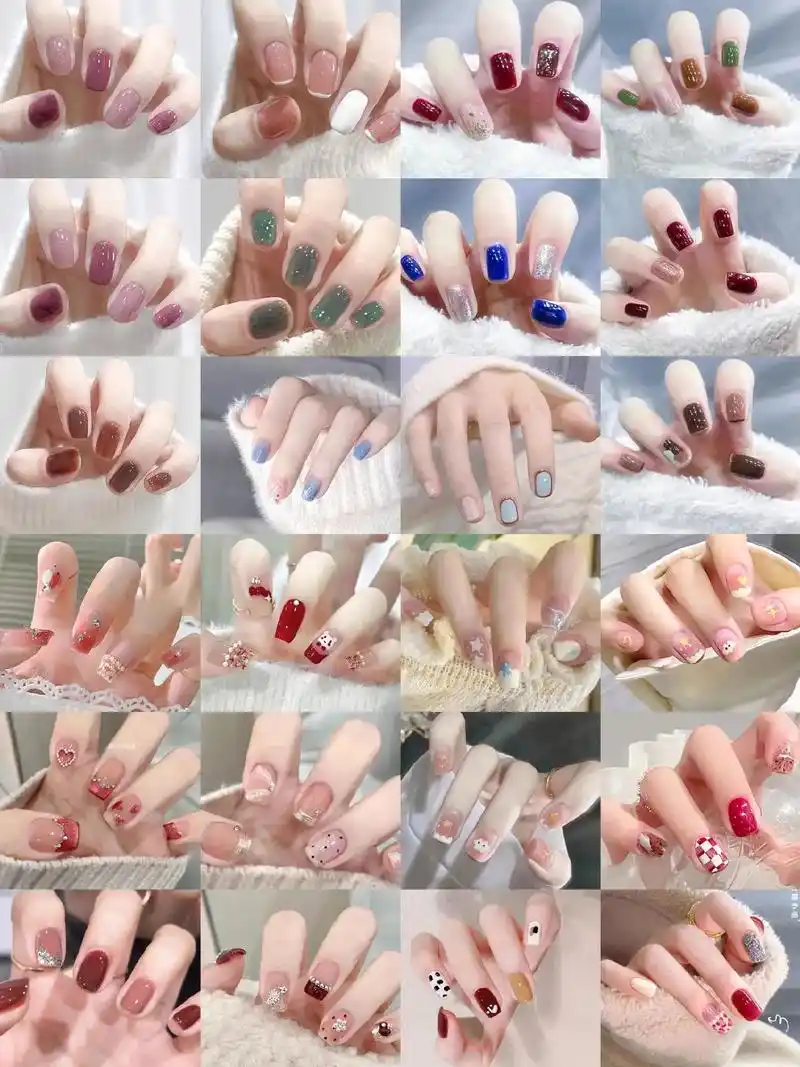 跳色小短甲也可以这么炫酷吖.#显白短指甲美甲图片 #美甲短甲 - 抖音