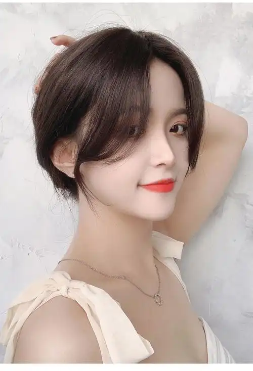 唐妮八字刘海假发片女中分无痕全头假发网红法式无痕两侧中分假刘海