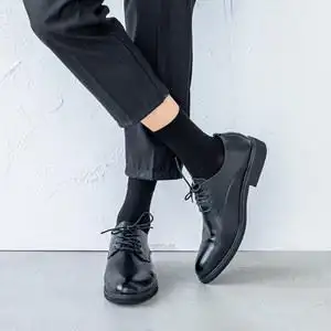 男士商务休闲袜子男中筒袜薄款西裤长袜西装正装皮鞋中腰无骨短袜