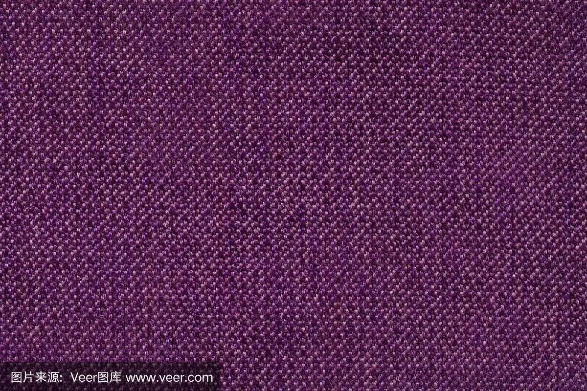 暗紫色的毛织品背景,特写.结构的柳条织物宏.