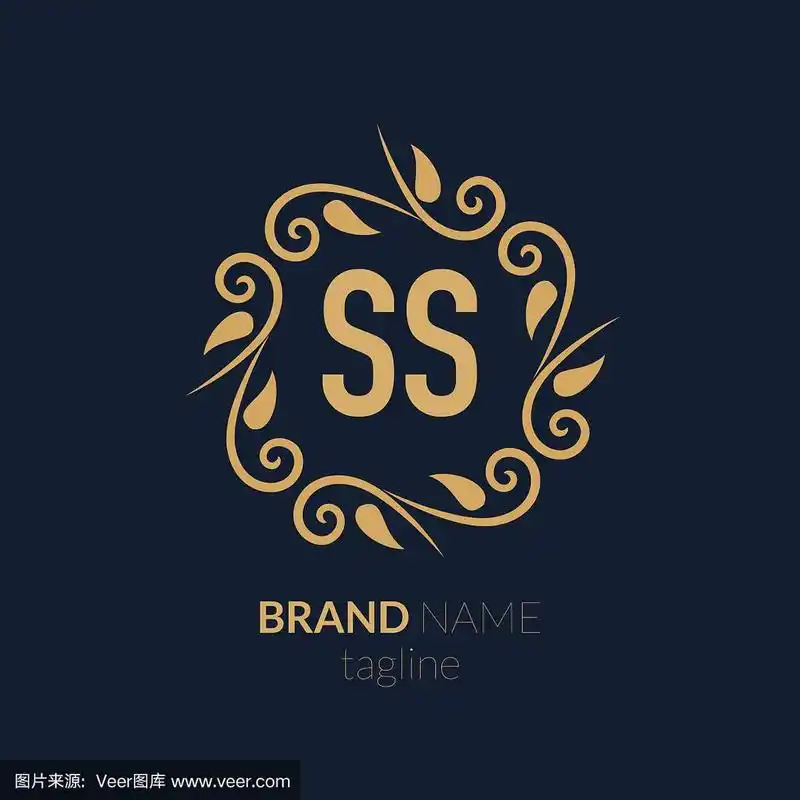 首字母ss创意优雅的标志模板