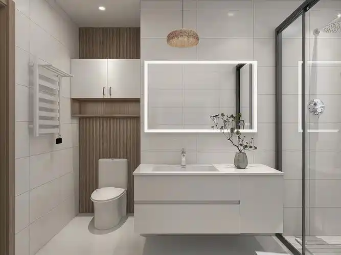 大多数人的卫生间在进门处会有一处凹墙,为了合理利用空间,都会打造成