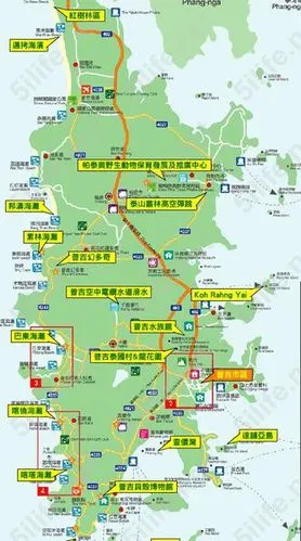 大虾们我需要一份详细的泰国曼谷,清迈,普吉岛中文地图