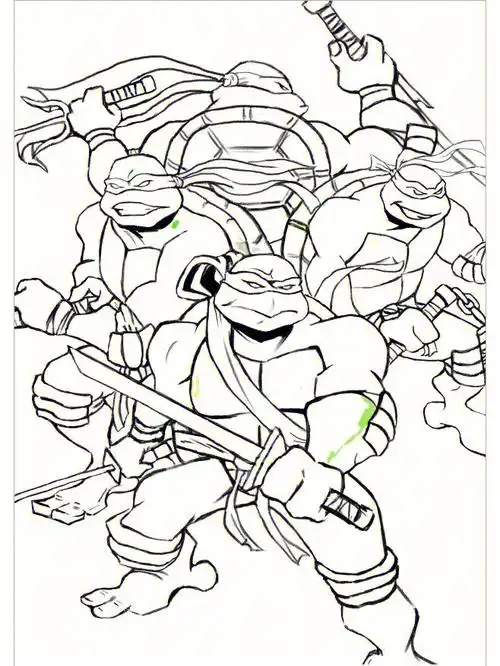 致敬童年手绘临摹忍者神龟