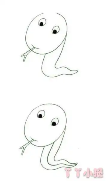 青蛇动画简笔画