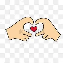 动漫头像情侣心形手势